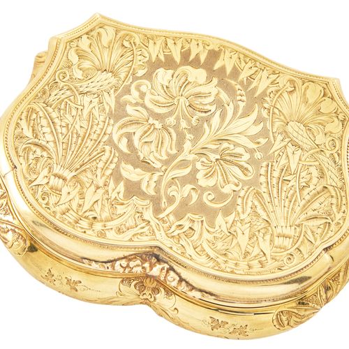 Continental Gold Snuff Box Tabatière continentale en or Marque du fabricant CWS,&hellip;