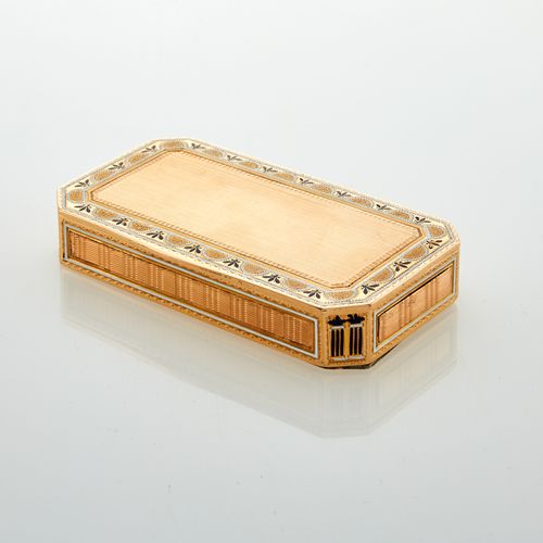 Russian Gold and ChamplevÈ Enamel Snuff Box, Pierre Theremin 俄罗斯黄金和ChamplevÈ珐琅鼻烟&hellip;