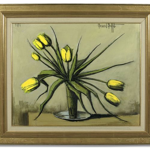 Null Bernard BUFFET 1928 - 1999
Les tulipes jaunes - 1976
Huile sur toile
Signée&hellip;