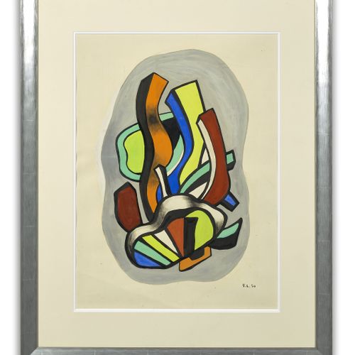 Null Fernand LEGER 1881 - 1955
Composition monumentale - 1950
Gouache sur papier&hellip;