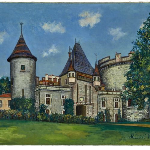 Null Maurice UTRILLO 1883 - 1955
Le château de Chaintré (Saône-et-Loire) - circa&hellip;