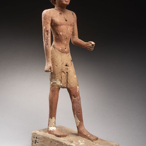 Null STATUETTE D'HOMME MARCHANT EN BOIS 
Dans le style égyptien
Statuette d'homm&hellip;