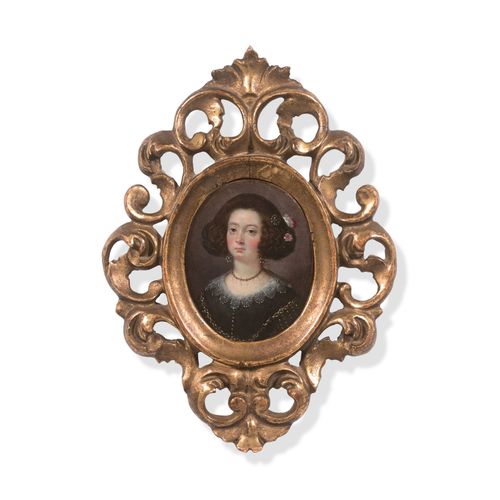 Null Ecole madrilène, milieu du XVIIe siècle 
Portrait de femme, la coiffure orn&hellip;