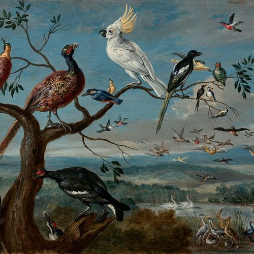 Null Jan van KESSEL l'Ancien Anvers, 1626 - 1679
Le concert des oiseaux
Huile su&hellip;