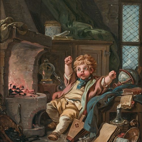 Null François BOUCHER Paris, 1703 - 1770
Le petit alchimiste ou allégorie de la &hellip;