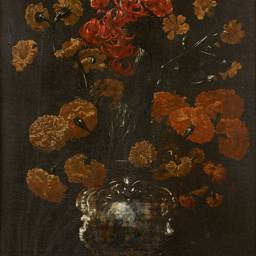 Attribué à Tommaso SALINI Rome, 1575 1625 Vase de fleurs sur un entablement Huil&hellip;