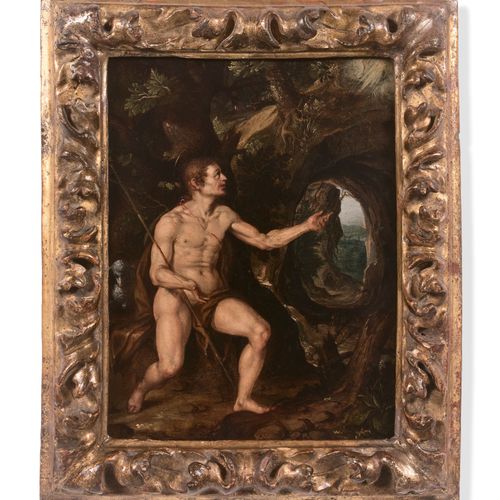 Null Artiste flamand actif à Rome vers 1580 
Saint Jean-Baptiste
Huile sur cuivr&hellip;