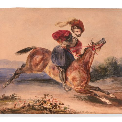 Null Eugène DELACROIX Charenton-Saint-Maurice, 1798 - Paris, 1863
Cavalier en co&hellip;
