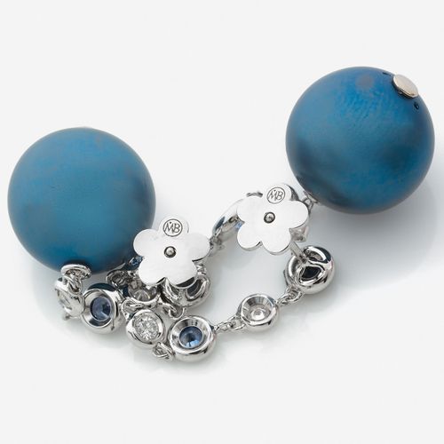 Null Margherita BURGENER 
Paire de pendants d'oreilles
En or gris 18k, formés d'&hellip;