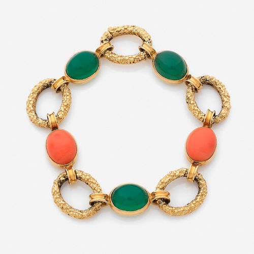 Null VAN CLEEF & ARPELS 
Bracelet "Delphes"
En or jaune 18k, formé d'une alterna&hellip;