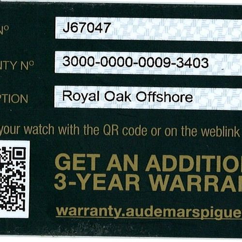 Null AUDEMARS PIGUET 
Royal Oak Offshore, ref. 26400IO, n° J67047
Vers 2018



C&hellip;