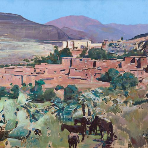 Null Jacques MAJORELLE 1886-1962
Asni, vue du village, vallée d'Al-Haouz, circa &hellip;