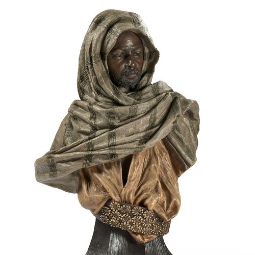 Null Friedrich GOLDSCHEIDER 1845-1897
Buste d'homme
Épreuve en terre cuite polyc&hellip;