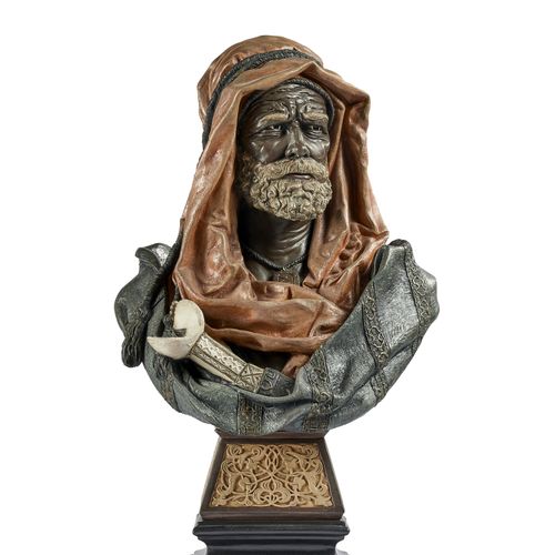 Null Anonyme XIX-XXe siècle
Buste d'homme
Épreuve en terre cuite polychrome
Numé&hellip;