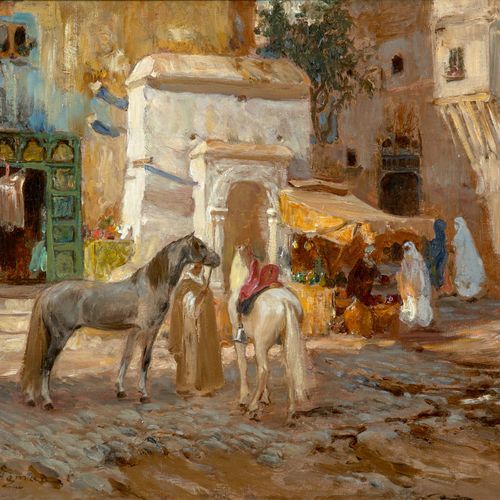 Null Frederick Arthur BRIDGMAN 1847-1928
La place
Huile sur toile
Signée en bas &hellip;