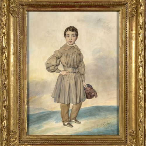 Null Henri-Joseph HESSE Paris, 1781 - 1849
Portrait de jeune garçon âgé de 8 ans&hellip;