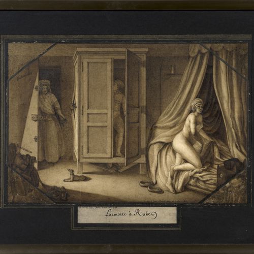 Null Jean-Jacques LEQUEU Rouen, 1757 - Paris, 1826
"L'armoire à robes"
Plume et &hellip;