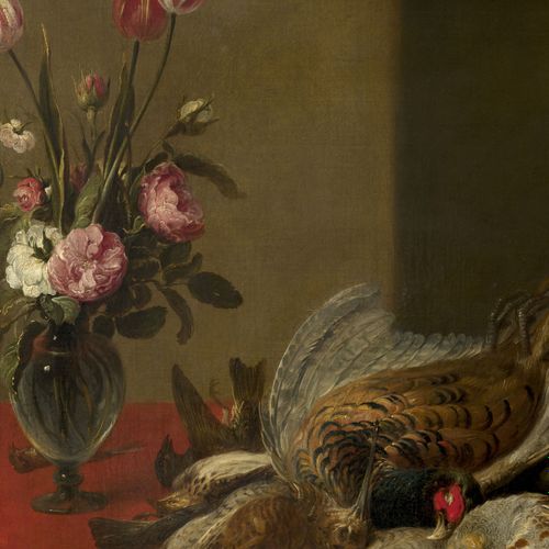 Null Frans SNYDERS Anvers, 1579 - 1657
Gibier, corbeille de fruits et vase de fl&hellip;