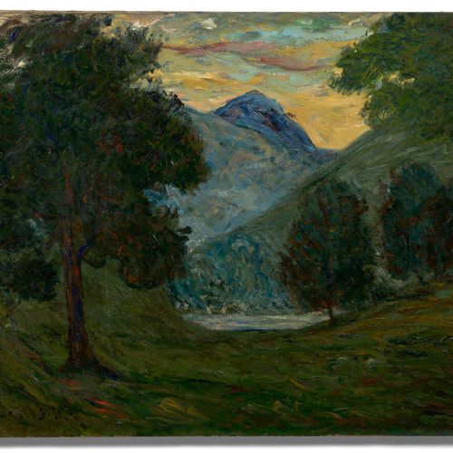 Null Maxime MAUFRA 1861-1918
La Vallée de Glencoe, Ecosse - 1895
Huile sur toile&hellip;