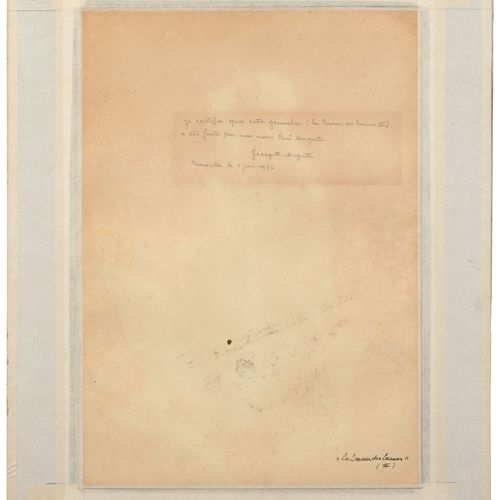 Null 勒内-马格利特 1898-1967
泪水的味道 - 1946年
纸上水粉画
左下角有签名 "magritte"，背面有标题 "la saveur de&hellip;