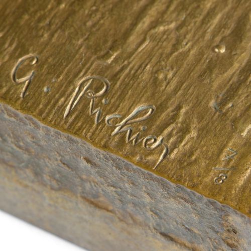 Null 杰曼-里奇尔 1902- 1959
带着磨坊翅膀的堂吉诃德 - 1949年
天然青铜
平台上有签名和编号 "G.Richier 7/8"，平台边缘有创&hellip;