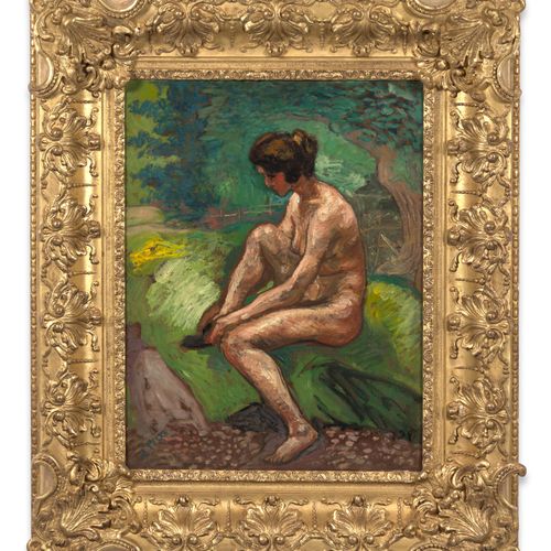 Null Jean Misceslas PESKE 1870-1949
Nudo in riva al fiume
Olio su cartone
Firmat&hellip;