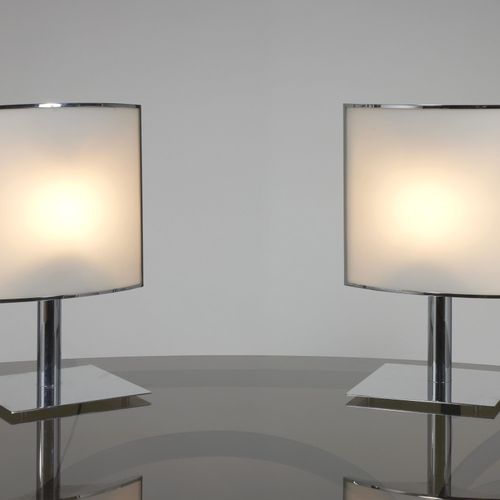 Null Michel BOYER 1935-2011
Pair of lamps model 10561 "Ecran" - 1978
Structure i&hellip;