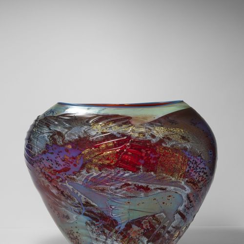 Null William MORRIS Born in 1957
Petroglyph" vase - 1990
Glass with polychrome i&hellip;