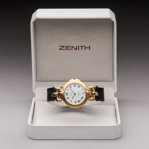 ZENITH - MONTRE de dame modèle "Via Veneto" 33 mm en plaqué or, fond acier, le b&hellip;