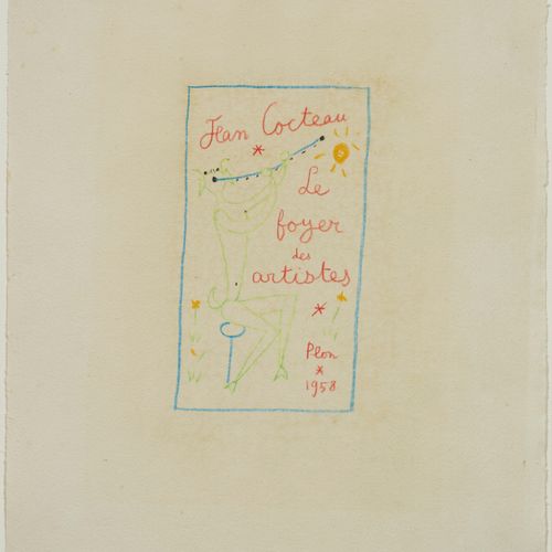 Jean COCTEAU (1889-1963) Le foyer des artistes - Etude pour une mise en page de &hellip;