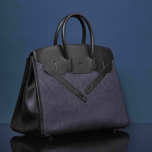 Hermès : Sac A Main Birkin 35 Shadow En Cuir Evercalf Noir Et Denim Hermès : Sac&hellip;