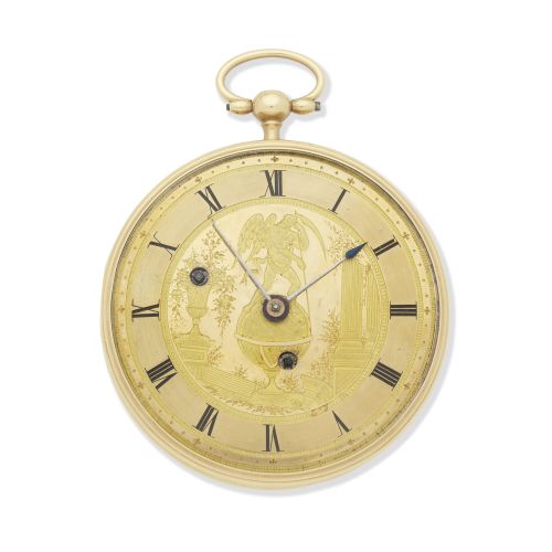 Exceptionelle, rare et belle montre de gousset à cadran ouvert en or jaune 18K (&hellip;