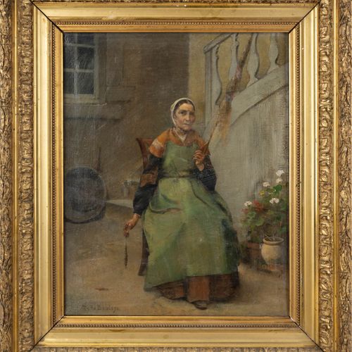 Null Paul de la BOULAYE (1849-1926)
Donna di Bresse seduta e al lavoro nel corti&hellip;
