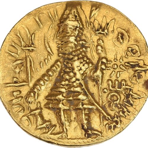 Null VASU DEVA Ier (191-230) Statère d or. 7,95 g. Le roi debout à gauche tenant&hellip;