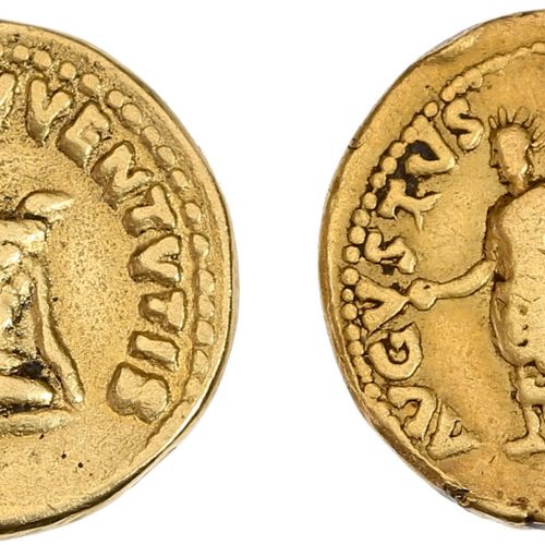 Null Lot : NERON (54-68) Auréus. Rome. 7,24 g. R- Auguste et Livie debout à gauc&hellip;