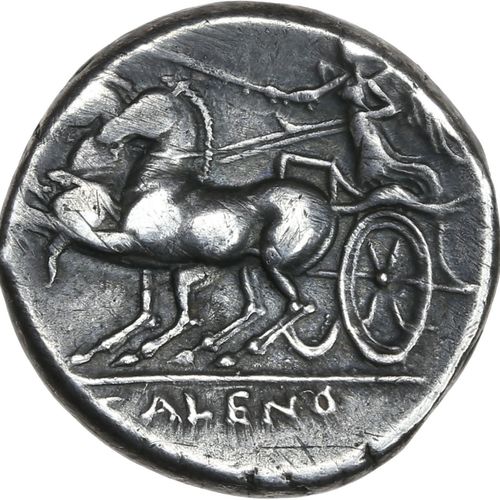 Null CAMPANIE : Cales (280-268 av. J.-C.) Didrachme. 7,28 g. Tête d Athéna à dro&hellip;