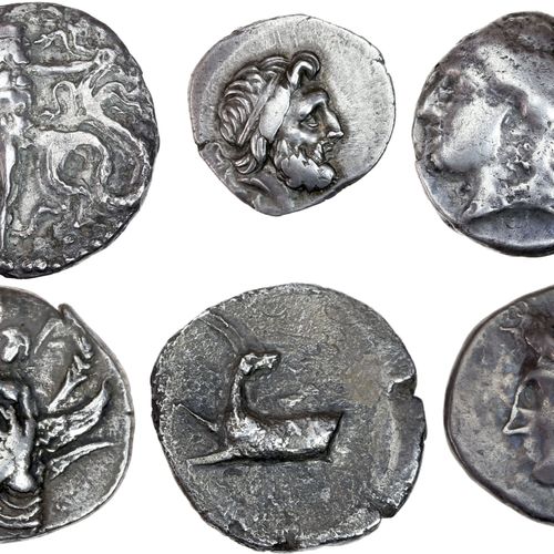Null Lot : Statère : 5 exemplaires. Cnossos (400-350 av. J.-C.) : Tête féminine.&hellip;