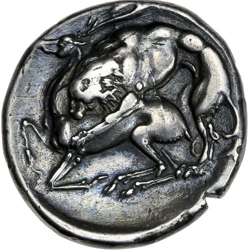 Null LUCANIE : Velia (IVe siècle) Didrachme. 7,32 g. Tête d Athéna à gauche, coi&hellip;