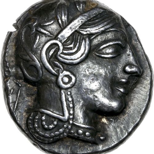 Null ATTIQUE : Athènes (490-407 av. J.-C.) Tétradrachme. 17,21 g. Tête d Athéna &hellip;