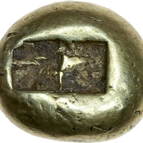 Null ROYAUME de LYDIE : Sardes (650-561 av. J.-C.) Tiers de statère d électrum. &hellip;