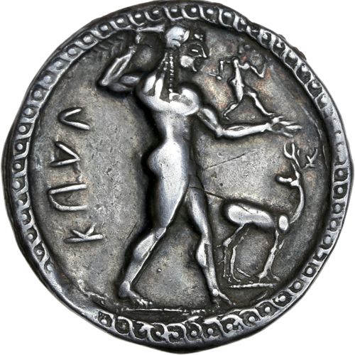 Null BRUTTIUM : Canlonia (530-480 av. J.-C.) Statère. 8,05 g. Apollon Catharsis &hellip;