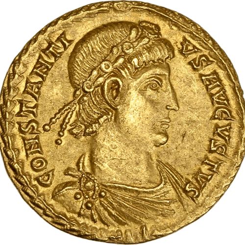 Null CONSTANCE II (324-361) Solidus. Aquilée (346-348). 4,48 g. Son buste diadém&hellip;