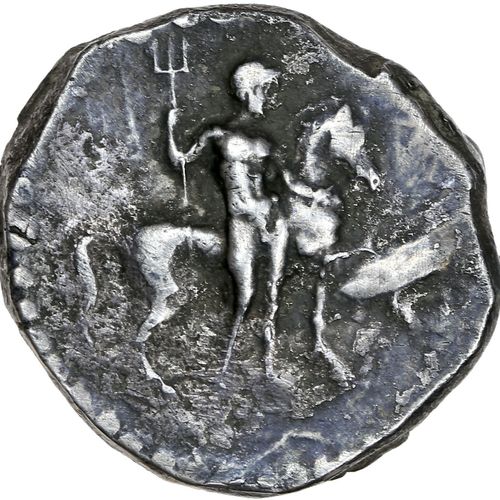 Null CRETE : Rhaucos (350-330 av. J.-C.) Statère. 11,10 g. Poséidon debout de fa&hellip;
