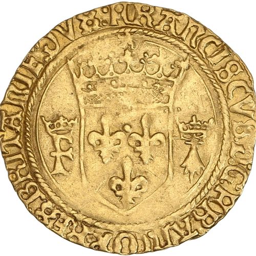 Null FRANCOIS Ier (1515-1547) Ecu d or au soleil de Bretagne, 2e type. Nantes. 3&hellip;