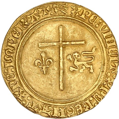 Null HENRI VI (1422-1453) Angelot d or (24 mai 1327). Rouen. 2,10 g. L archange &hellip;