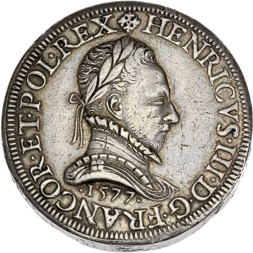 Null HENRI III (1574-1589) Piéfort en argent du teston. 1577. Paris. 38,82 g. Bu&hellip;