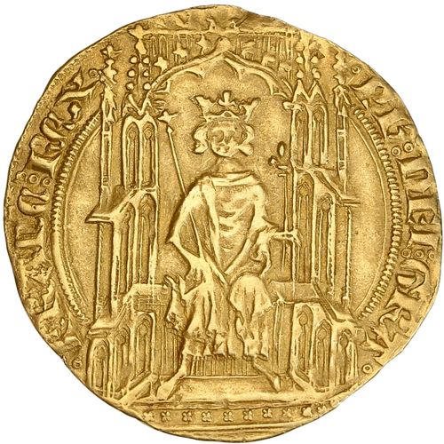 Null PHILIPPE VI de Valois (1328-1350) Double d or (6 avril 1340). 6,64 g. Le ro&hellip;