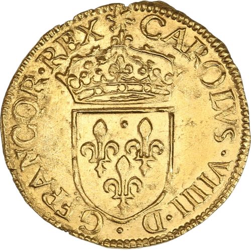 Null CHARLES IX (1560-1574) Ecu d or au soleil. 1569. Rouen. 3,38 g. Ecu de Fran&hellip;