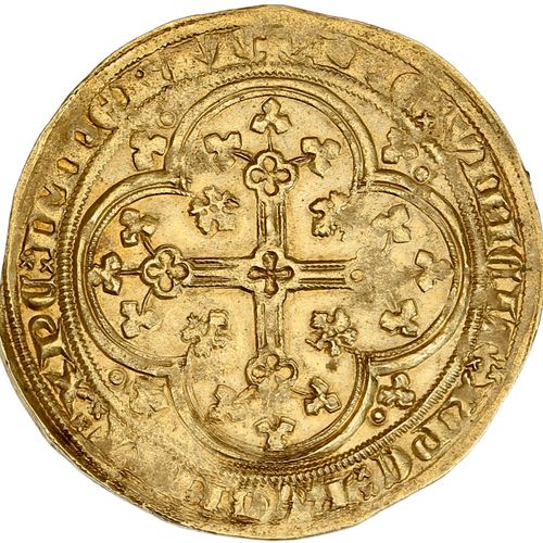 Null JEAN II, le Bon (1350-1364) Ecu d or à la chaise (4e émission, 22 septembre&hellip;