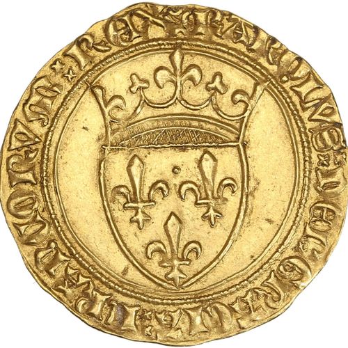 Null CHARLES VI (1380-1422) Ecu d or à la couronne. Montpellier. 3,94 g. Ecu de &hellip;